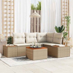 Conjunto de sofás de jardín 4 pcs Beige y Crema Ratán sintético en Sofás de exterior | Comprar online en Foru.es