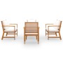 Muebles de jardín 5 pzas cojines madera maciza de acacia en Conjuntos de jardín | Comprar online en Foru.es