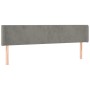 Cabecero de terciopelo gris claro 203x16x78/88 cm de vidaXL, Cabeceros y pies de cama - Ref: Foro24-3118554, Precio: 61,70 €,...