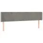 Hellgraues Samtkopfteil 203x16x78/88 cm von vidaXL, Kopf- und Fußteile - Ref: Foro24-3118554, Preis: 60,31 €, Rabatt: %