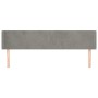 Cabecero de terciopelo gris claro 203x16x78/88 cm de vidaXL, Cabeceros y pies de cama - Ref: Foro24-3118554, Precio: 61,70 €,...