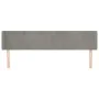 Hellgraues Samtkopfteil 203x16x78/88 cm von vidaXL, Kopf- und Fußteile - Ref: Foro24-3118554, Preis: 60,31 €, Rabatt: %