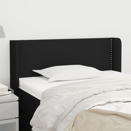 Cabecero de tela negro 83x16x78/88 cm de vidaXL, Cabeceros y pies de cama - Ref: Foro24-3118604, Precio: 38,37 €, Descuento: %