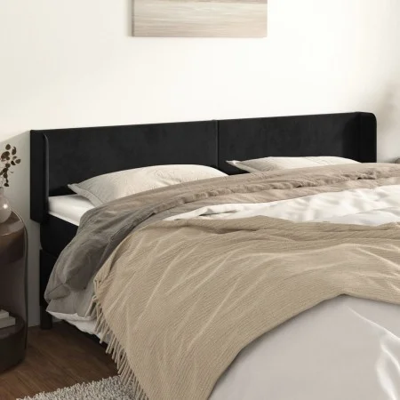 Cabecero de terciopelo negro 163x16x78/88 cm de vidaXL, Cabeceros y pies de cama - Ref: Foro24-3118544, Precio: 80,44 €, Desc...