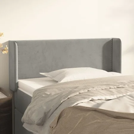 Light gray velvet headboard 83x16x78/88 cm by vidaXL, Headboards and footboards - Ref: Foro24-3118658, Price: 49,67 €, Discou...