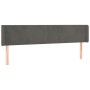 Cabecero de terciopelo gris oscuro 183x16x78/88 cm de vidaXL, Cabeceros y pies de cama - Ref: Foro24-3118549, Precio: 68,45 €...