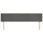 Cabecero de terciopelo gris oscuro 183x16x78/88 cm de vidaXL, Cabeceros y pies de cama - Ref: Foro24-3118549, Precio: 66,26 €...