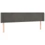 Kopfteil aus dunkelgrauem Samt, 203 x 16 x 78/88 cm von vidaXL, Kopf- und Fußteile - Ref: Foro24-3118555, Preis: 59,12 €, Rab...