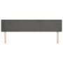 Dark gray velvet headboard 203x16x78/88 cm by vidaXL, Headboards and footboards - Ref: Foro24-3118555, Price: 59,12 €, Discou...