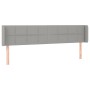 Cabecero de tela gris claro 183x16x78/88 cm de vidaXL, Cabeceros y pies de cama - Ref: Foro24-3118782, Precio: 67,00 €, Descu...