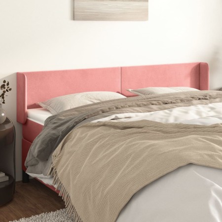 Cabecero de terciopelo rosa 203x16x78/88 cm de vidaXL, Cabeceros y pies de cama - Ref: Foro24-3118559, Precio: 66,16 €, Descu...