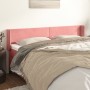 Cabecero de terciopelo rosa 203x16x78/88 cm de vidaXL, Cabeceros y pies de cama - Ref: Foro24-3118559, Precio: 66,16 €, Descu...