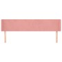 Cabecero de terciopelo rosa 203x16x78/88 cm de vidaXL, Cabeceros y pies de cama - Ref: Foro24-3118559, Precio: 66,16 €, Descu...