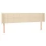 Kopfteil aus cremefarbenem Stoff, 183 x 16 x 78/88 cm von vidaXL, Kopf- und Fußteile - Ref: Foro24-3118787, Preis: 71,58 €, R...