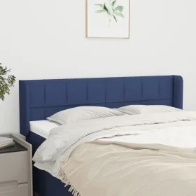 Kopfteil aus blauem Stoff, 147 x 16 x 78/88 cm von vidaXL, Kopf- und Fußteile - Ref: Foro24-3118772, Preis: 62,30 €, Rabatt: %