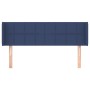 Cabecero de tela azul 147x16x78/88 cm de vidaXL, Cabeceros y pies de cama - Ref: Foro24-3118772, Precio: 61,32 €, Descuento: %