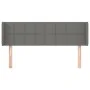Dark gray fabric headboard 147x16x78/88 cm by vidaXL, Headboards and footboards - Ref: Foro24-3118767, Price: 74,40 €, Discou...