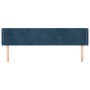 Cabecero de terciopelo azul oscuro 183x16x78/88 cm de vidaXL, Cabeceros y pies de cama - Ref: Foro24-3118832, Precio: 81,60 €...