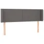 Cabecero de cuero sintético gris 147x16x78/88 cm de vidaXL, Cabeceros y pies de cama - Ref: Foro24-3118582, Precio: 61,33 €, ...