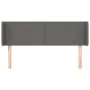 Cabecero de cuero sintético gris 147x16x78/88 cm de vidaXL, Cabeceros y pies de cama - Ref: Foro24-3118582, Precio: 61,33 €, ...