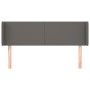 Cabecero de cuero sintético gris 147x16x78/88 cm de vidaXL, Cabeceros y pies de cama - Ref: Foro24-3118582, Precio: 62,07 €, ...