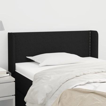 Cabecero de tela negro 103x16x78/88 cm de vidaXL, Cabeceros y pies de cama - Ref: Foro24-3118620, Precio: 40,87 €, Descuento: %