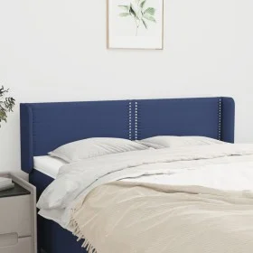 Cabecero de tela azul 147x16x78/88 cm de vidaXL, Cabeceros y pies de cama - Ref: Foro24-3118632, Precio: 54,17 €, Descuento: %