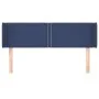 Cabecero de tela azul 147x16x78/88 cm de vidaXL, Cabeceros y pies de cama - Ref: Foro24-3118632, Precio: 54,17 €, Descuento: %