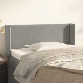 Light gray velvet headboard 93x16x78/88 cm by vidaXL, Headboards and footboards - Ref: Foro24-3118664, Price: 50,44 €, Discou...