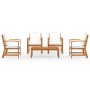 Muebles de jardín 5 piezas cojines madera maciza de acacia en Conjuntos de jardín | Comprar online en Foru.es