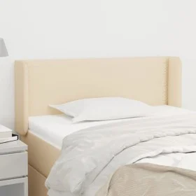 Cream fabric headboard 93x16x78/88 cm by vidaXL, Headboards and footboards - Ref: Foro24-3118615, Price: 45,36 €, Discount: %