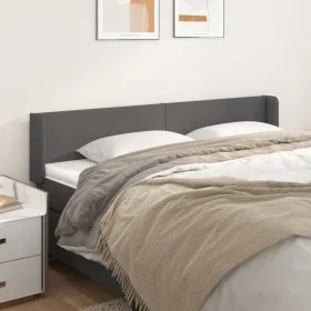 Gray synthetic leather headboard 203x16x78/88 cm by vidaXL, Headboards and footboards - Ref: Foro24-3118600, Price: 77,90 €, ...