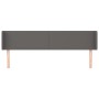 Cabecero de cuero sintético gris 203x16x78/88 cm de vidaXL, Cabeceros y pies de cama - Ref: Foro24-3118600, Precio: 79,27 €, ...