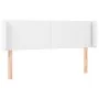 Cabecero de cuero sintético blanco 147x16x78/88 cm de vidaXL, Cabeceros y pies de cama - Ref: Foro24-3118579, Precio: 90,24 €...