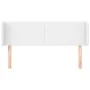 Cabecero de cuero sintético blanco 147x16x78/88 cm de vidaXL, Cabeceros y pies de cama - Ref: Foro24-3118579, Precio: 90,24 €...
