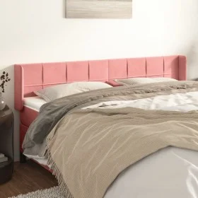 Pink velvet headboard 183x16x78/88 cm by vidaXL, Headboards and footboards - Ref: Foro24-3118833, Price: 67,81 €, Discount: %