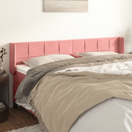 Cabecero de terciopelo rosa 183x16x78/88 cm de vidaXL, Cabeceros y pies de cama - Ref: Foro24-3118833, Precio: 68,66 €, Descu...