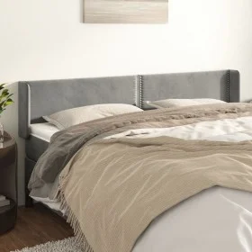Hellgraues Samtkopfteil 203x16x78/88 cm von vidaXL, Kopf- und Fußteile - Ref: Foro24-3118694, Preis: 59,57 €, Rabatt: %