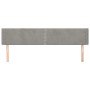 Cabecero de terciopelo gris claro 203x16x78/88 cm de vidaXL, Cabeceros y pies de cama - Ref: Foro24-3118694, Precio: 61,30 €,...