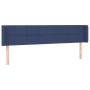 Cabecero de tela azul 183x16x78/88 cm de vidaXL, Cabeceros y pies de cama - Ref: Foro24-3118788, Precio: 66,68 €, Descuento: %