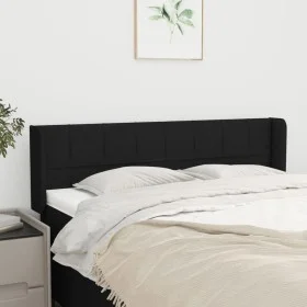 Black fabric headboard 147x16x78/88 cm by vidaXL, Headboards and footboards - Ref: Foro24-3118768, Price: 77,17 €, Discount: %