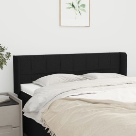 Cabecero de tela negro 147x16x78/88 cm de vidaXL, Cabeceros y pies de cama - Ref: Foro24-3118768, Precio: 64,90 €, Descuento: %