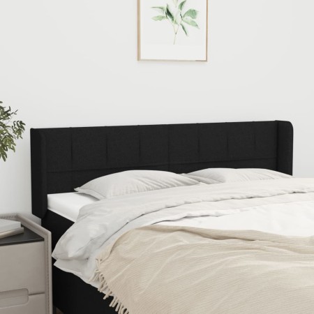 Cabecero de tela negro 147x16x78/88 cm de vidaXL, Cabeceros y pies de cama - Ref: Foro24-3118768, Precio: 64,90 €, Descuento: %