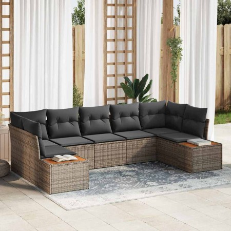 Conjunto de sofás de jardín 7 pcs Gris Ratán sintético en Sofás de exterior | Comprar online en Foru.es