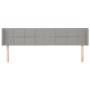Cabecero de tela gris claro 163x16x78/88 cm de vidaXL, Cabeceros y pies de cama - Ref: Foro24-3118774, Precio: 63,83 €, Descu...