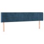Cabecero de terciopelo azul oscuro 203x16x78/88 cm de vidaXL, Cabeceros y pies de cama - Ref: Foro24-3118838, Precio: 88,96 €...