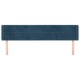 Cabecero de terciopelo azul oscuro 203x16x78/88 cm de vidaXL, Cabeceros y pies de cama - Ref: Foro24-3118838, Precio: 88,96 €...