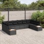 Conjunto de sofás de jardín 10 pcs Negro Ratán sintético en Sofás de exterior | Comprar online en Foru.es