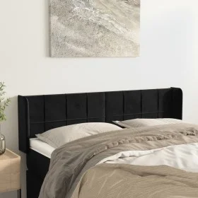 Black velvet headboard 147x16x78/88 cm by vidaXL, Headboards and footboards - Ref: Foro24-3118818, Price: 82,56 €, Discount: %