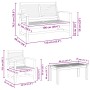 Conjunto de sofás de jardín 4 pcs Natural Madera de teca maciza en Conjuntos de jardín | Comprar online en Foru.es